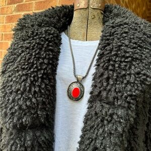 JAJ Pyrex Rainbows broken China upcycled costume jewelry necklace